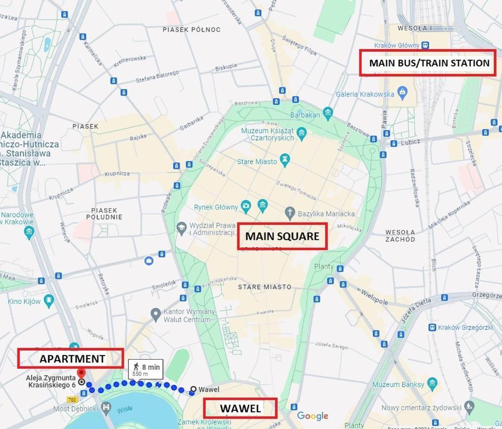 Castle View Krasinskiego Avenue Krakow Ngoại thất bức ảnh